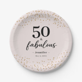 Roze 50 en Fabulous Birthday Party Papieren Bordje