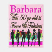 ROZE 50 EN FANTASTISCHE GEPERSONALISEERDE FLEECE D (Voorkant)