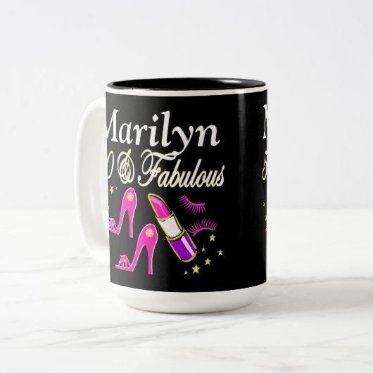 ROZE 50 EN FANTASTISCHE GEPERSONALISEERDE MOK (Voorkant links)