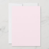 Roze 50ste verjaardag bloemstuk kaart (Achterkant)