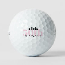 Roze 50ste verjaardag Gepersonaliseerde Titleist P