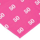 Roze, 50th Birthday party tablecloth patroonontwer Tafelkleed (Gekanteld)