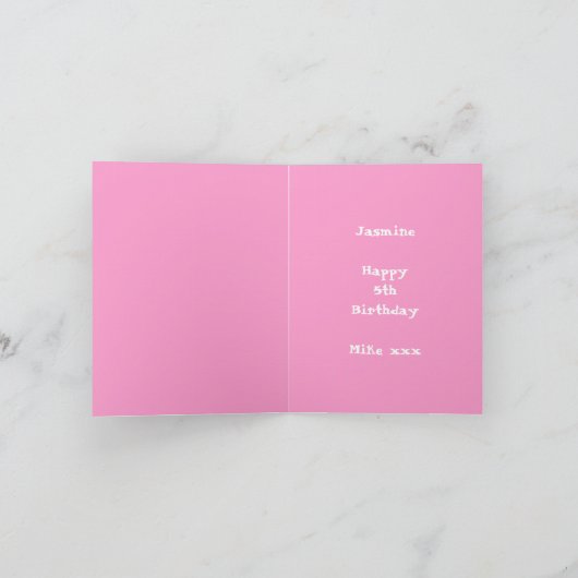 Roze 5 kaart (Binnen)