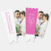 Roze 5e trouwdag Toermalijn twee foto's Bedankdoosjes (Ongevouwen)