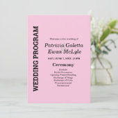 Roze 5x7 Weddenschapsprogramma Programmakaart (Staand voorkant)