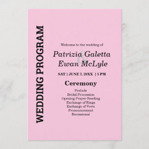 Roze 5x7 Weddenschapsprogramma Programmakaart