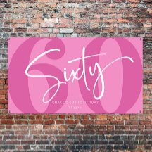 Roze 60e 60e verjaardagsfeestje