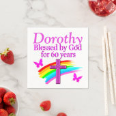  ROZE 60E GEPERSONALISEERDE CHRISTELIJKE SERVETTEN (Insitu)