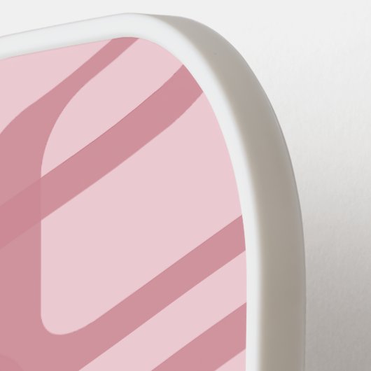 Roze 60's 70's Abstracte Patroonnaam Pickleball Paddle (Links Detail)