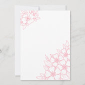 Roze 60ste verjaardagsfeestje kaart (Achterkant)