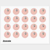 Roze 70e verjaardag Bedankt Ronde Sticker (Vel)