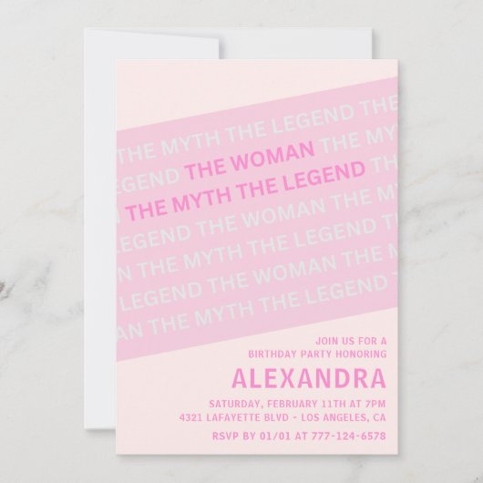 Roze 79ste verjaardag uitnodigingen Humor Vrouw My (Voorkant)