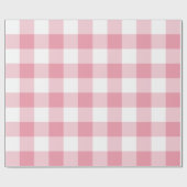 Roze 7,62 cm geruite controle cadeaupapier (Vlak)