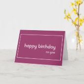 Roze 7 Moderne kleur Happy Birthday Kaart (Gele Bloem)