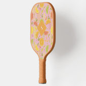 Roze 80’s citrusvruchten plakjes pickleball paddle (Links)