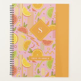 Roze 80’s citrusvruchten plakjes planner