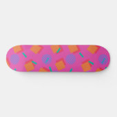 Roze 80s Memphis Design Geometrische vormen Persoonlijk Skateboard (Horizontaal)