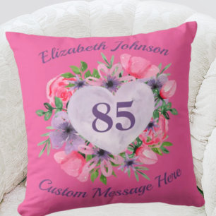 Roze 85e verjaardag van de "Pillow" voor vrouwen Kussen
