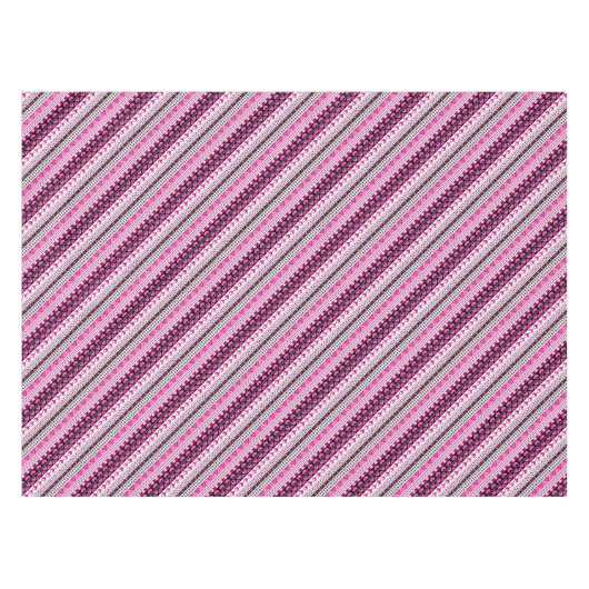 Roze 8 bit Love Hearts Tafelkleed (Voorkant (Horizontaal))