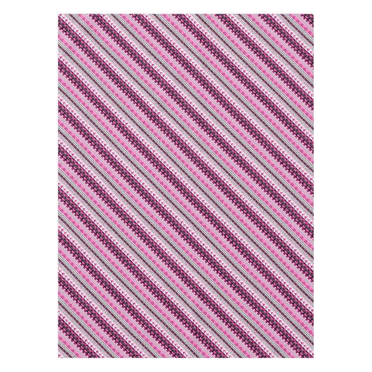 Roze 8 bit Love Hearts Tafelkleed (Voorkant)