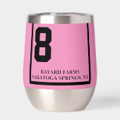 Roze 8 gepersonaliseerde derby paardenrace (Achterkant)