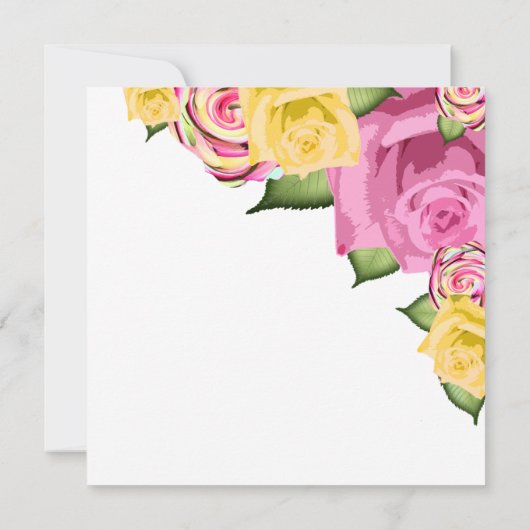 Roze | 90e verjaardag van de geelbloem kaart (Achterkant)