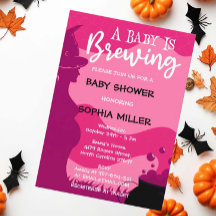 Roze A Baby breekt halloween heks Baby shower