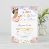 Roze A Little Princess is onderweg om uit te nodig Kaart (Staand voorkant)