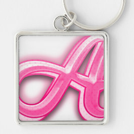 Roze A-sleutelhanger – Cute monogram accessoire Sleutelhanger