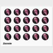 Roze aambeeld crème ronde sticker (Vel)