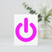 Roze Aan-schakelaar Briefkaart (Staand voorkant)