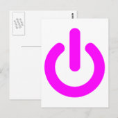Roze Aan-schakelaar Briefkaart (Voorkant / Achterkant)