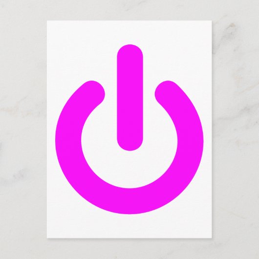 Roze Aan-schakelaar Briefkaart (Voorkant)