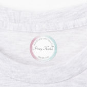 Roze aan turkoois watercolour ombré labels (Aangebracht)