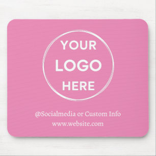 Roze aangepast Logo Modern minimalistisch zakelijk Muismat