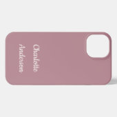 Roze, aangepast naamscript iPhone hoesje (Achterkant horizontaal)