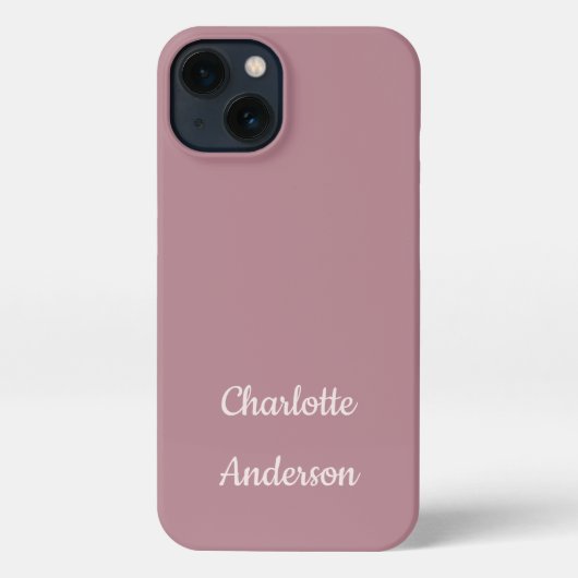 Roze, aangepast naamscript iPhone hoesje (Achterkant)