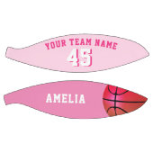 Roze aangepast nummer van Basketball Girl Team Basketbal (Panelen)