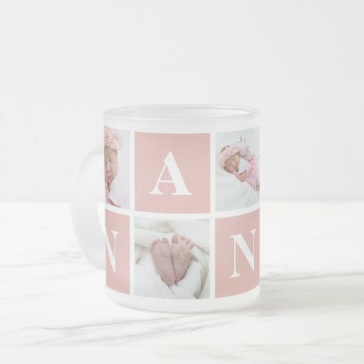 Roze Aangepast op 5 Foto Grootmoeder Nana Mok (Voorkant links)