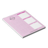 Roze aangepast zakelijk logo website Promotioneel Notitieblok (Schuin)