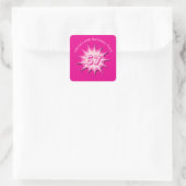 Roze Aangepaste 67 Meme Vierkante Sticker (Tas)
