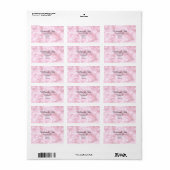 Roze aangepaste Bruiloft retour adreslabels Etiket (Full Sheet)