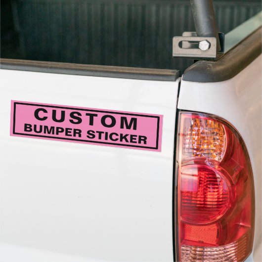 Roze aangepaste Bumpersticker (Op Truck)