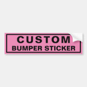 Roze aangepaste Bumpersticker (Voorkant)