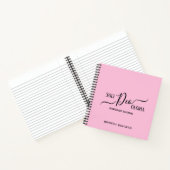 roze, aangepaste Gratitude-journaal Notitieboek (Binnen)