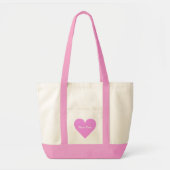 Roze aangepaste hartszakken tote bag (Voorkant)