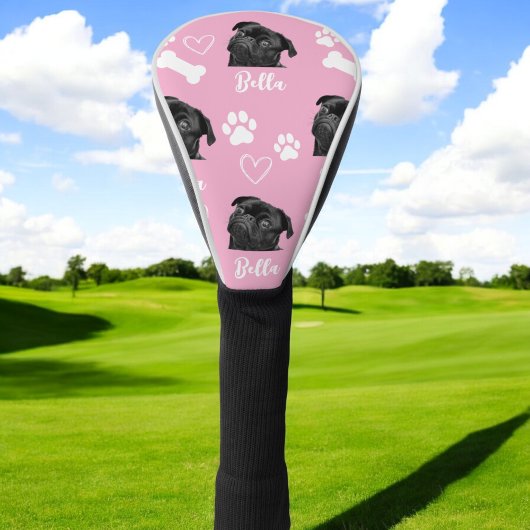 Roze Aangepaste Huisdier Hond Foto gepersonaliseer Golfheadcover