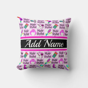 ROZE AANGEPASTE KAPPER EN SCHOONHEIDSSPECIALIST KUSSEN