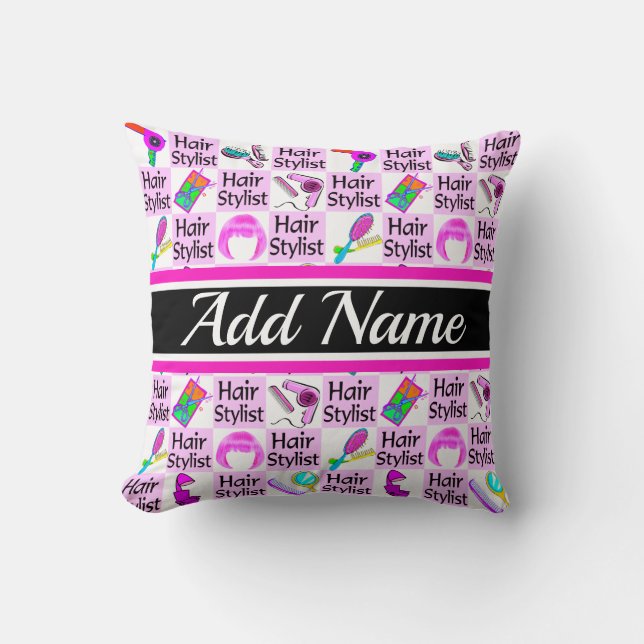  ROZE AANGEPASTE KAPPER EN SCHOONHEIDSSPECIALIST KUSSEN (Voorkant)