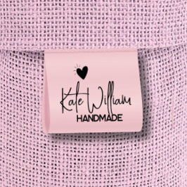 Roze Aangepaste Kledinglabel voor handgemaakt item Grosgrain Lint